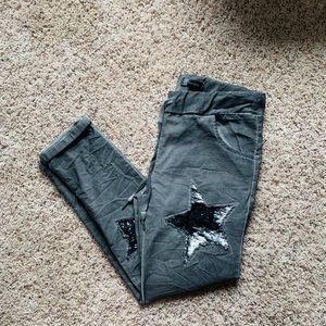Venti6 Crinkle Joggers Star Sequenced
